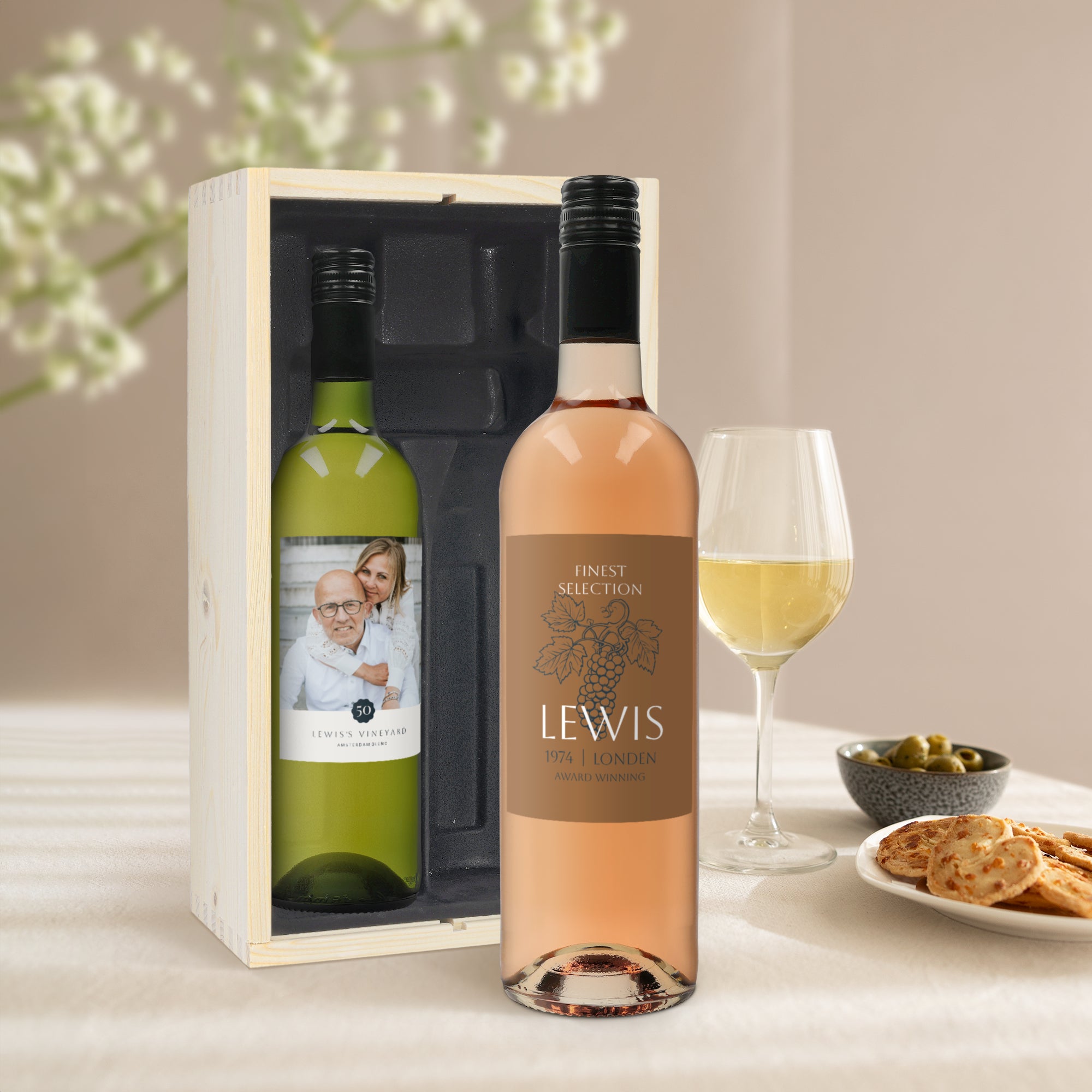 Wino Białe i Różowe - Belvy - Etykiety ze zdjęciem