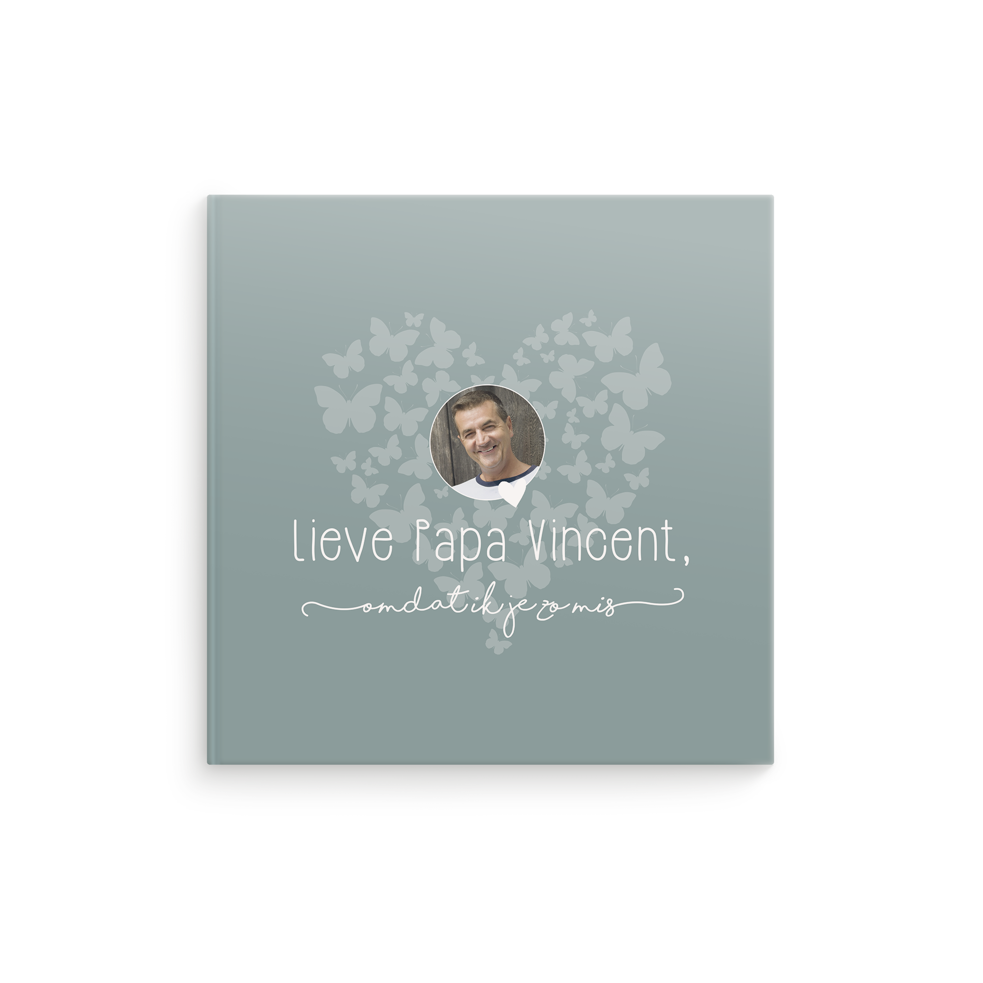 Personaliseerbaar invulboek voor je papa, Lieve Papa Stephan omdat ik je zo mis, gepersonaliseerd met foto en tekst om jouw mooiste herinneringen aan papa te verzamelen.