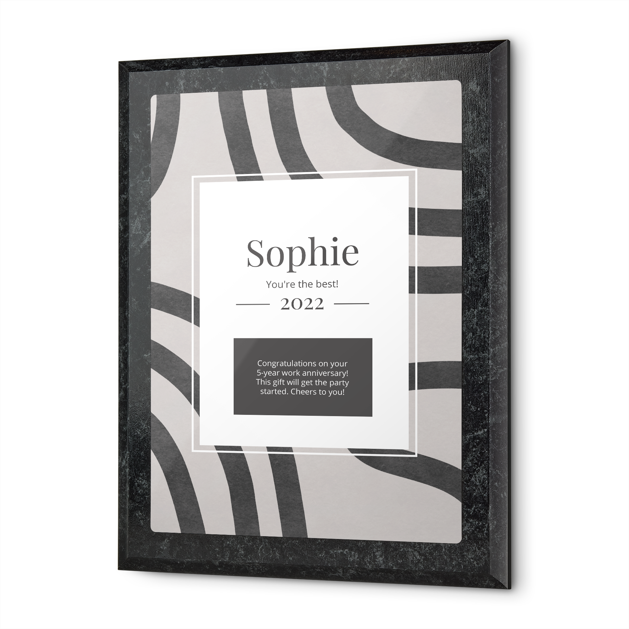 Framed commemorative certificate with Sophie You're the best 2022 and personalized text