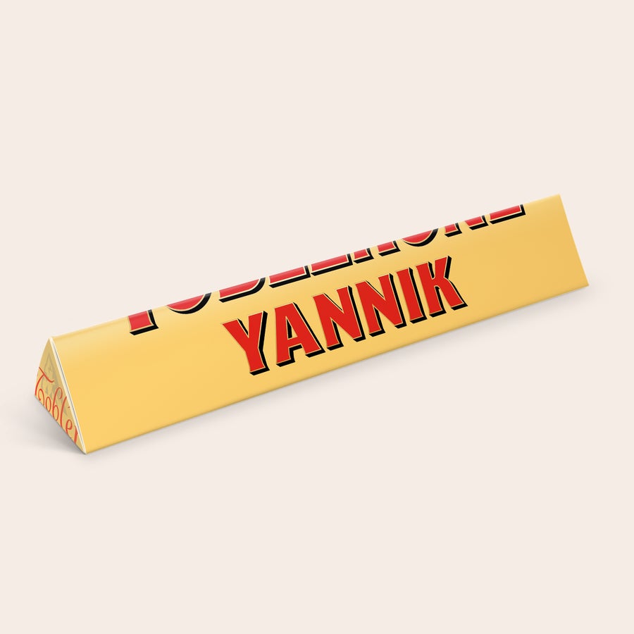Toblerone mit Namen Toblerone personalisieren - Größe S, bedruckt mit dem Namen