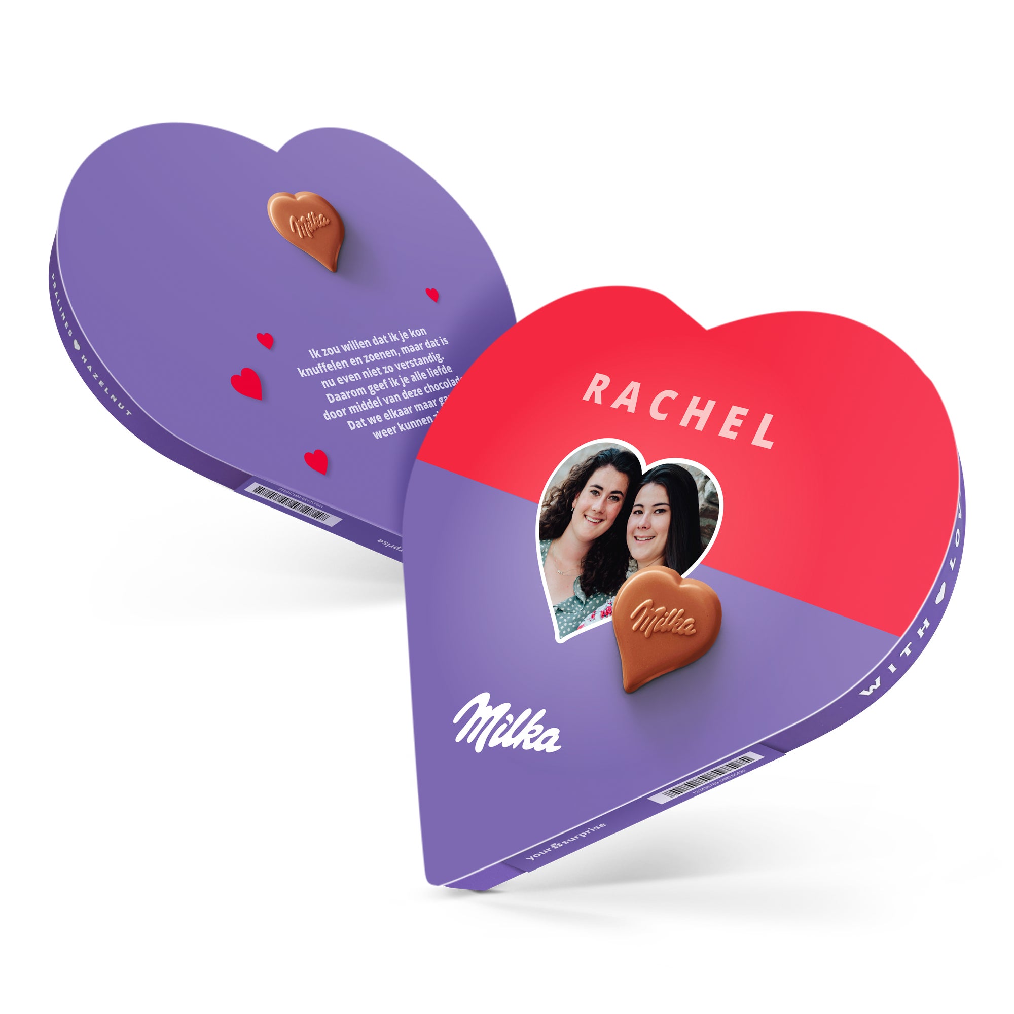 Milka hart met naam en foto Milka hart met naam en foto