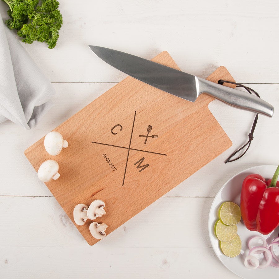 Fa vágódeszka - bükk - téglalap - portré (M)