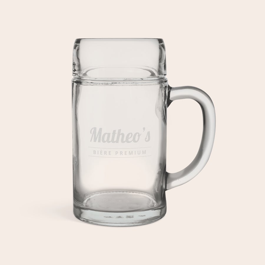 Verre à bière gravé 1L Verre à bière gravé 1L