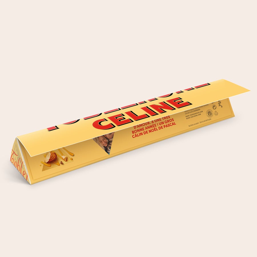 Toblerone personnalisé Toblerone personnalisé avec prénom et photo S Celine et message imprimés
