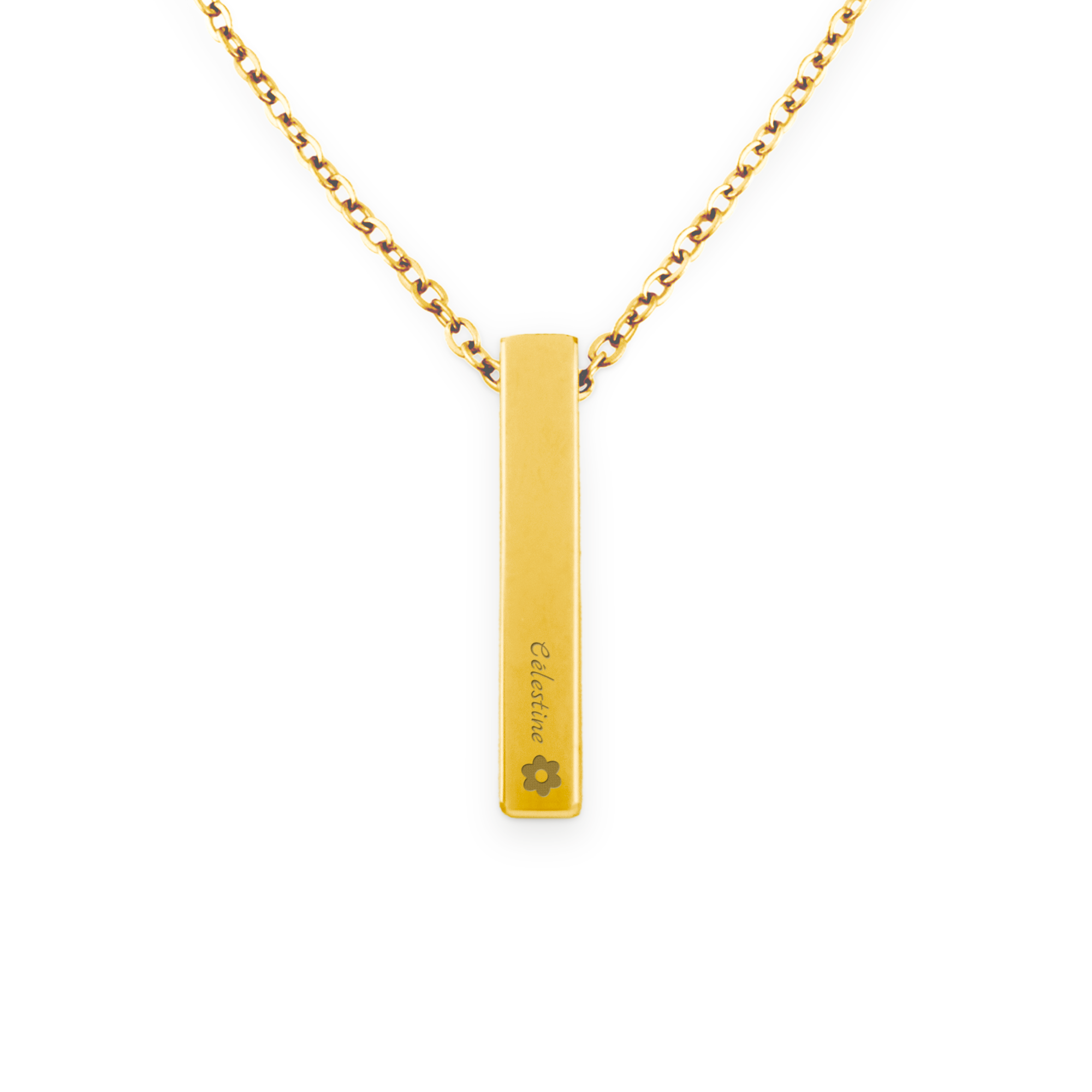 Collier à barettes avec nom