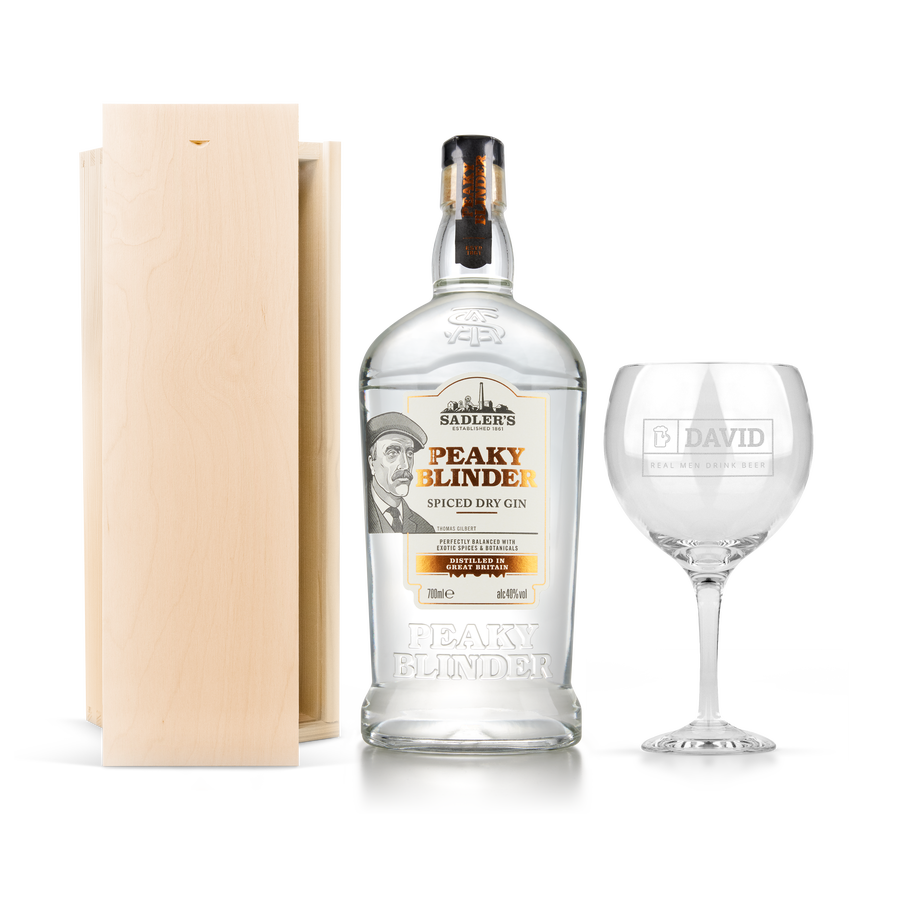 Conjunto de gin Peaky Blinders - com vidro gravado