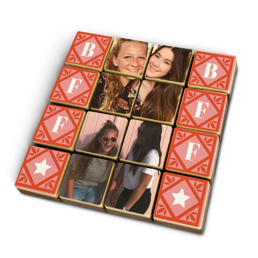 Puzzle photo personnalisé en chocolat