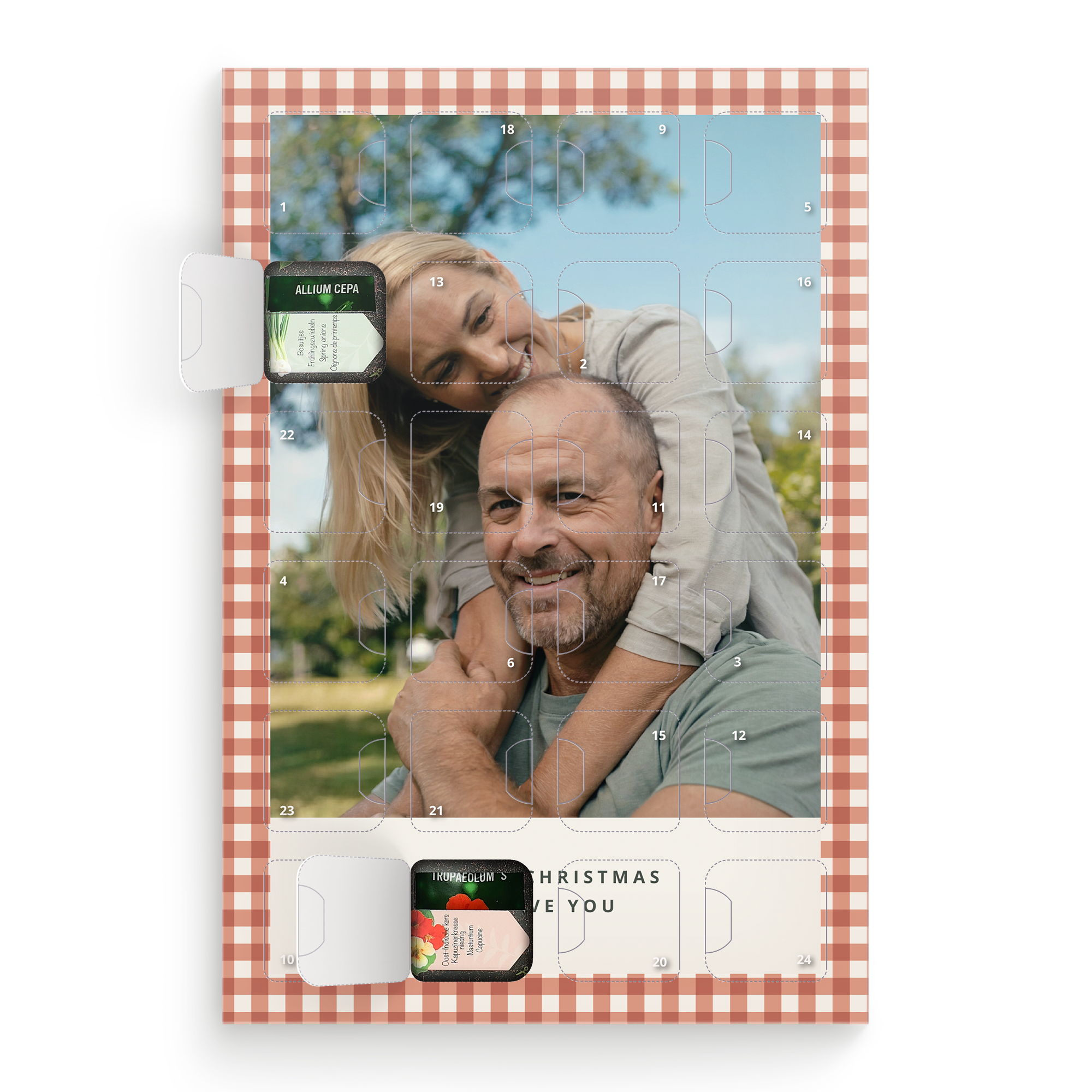 Personalized Advent Calendar Seed Growing Kit - Vegetable Garden 