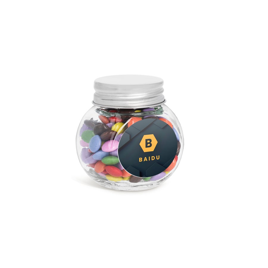 Personalised Mini Glass Jar Favours with Chocolates Personalised Mini Glass Jar Favours with Chocolates