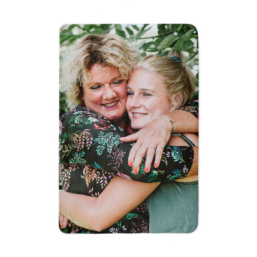 Personalised fleece blanket with photo - Mother's Day - 100 x 150 cm