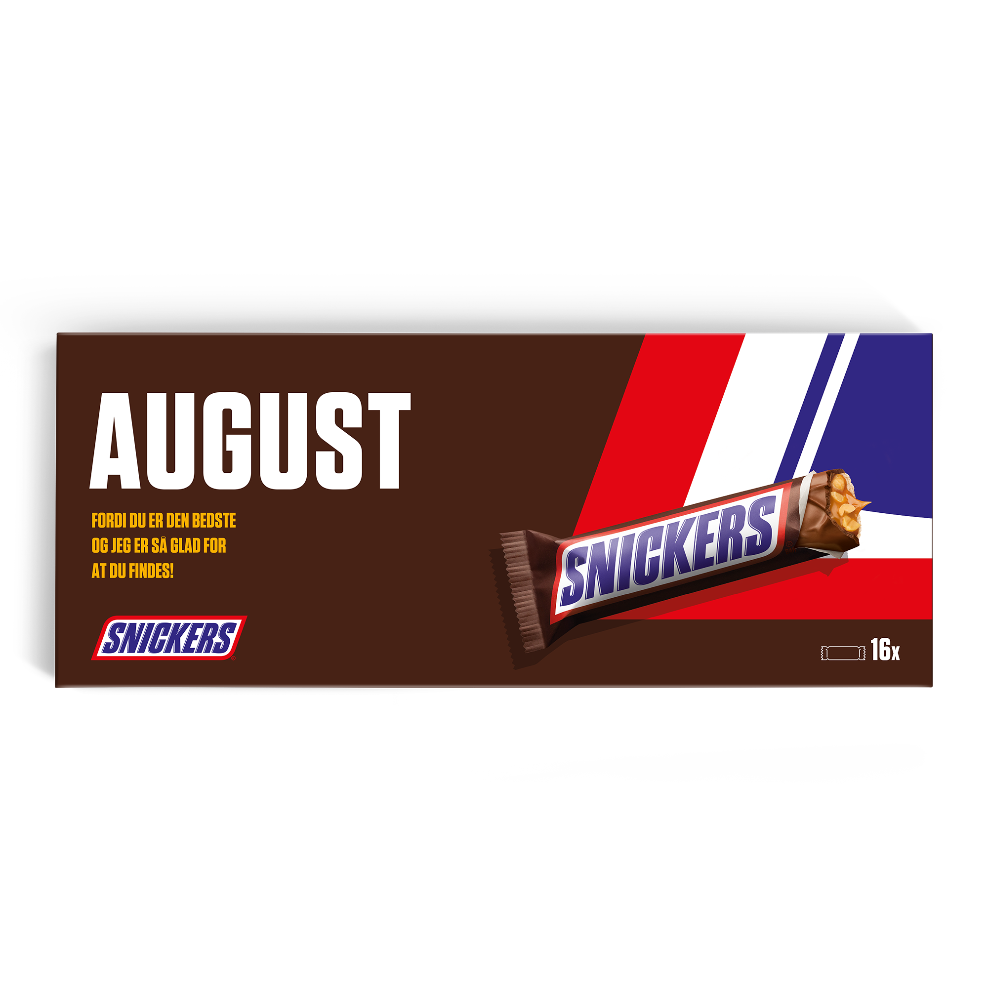 Mega Snickers Chokolade med navn og billede