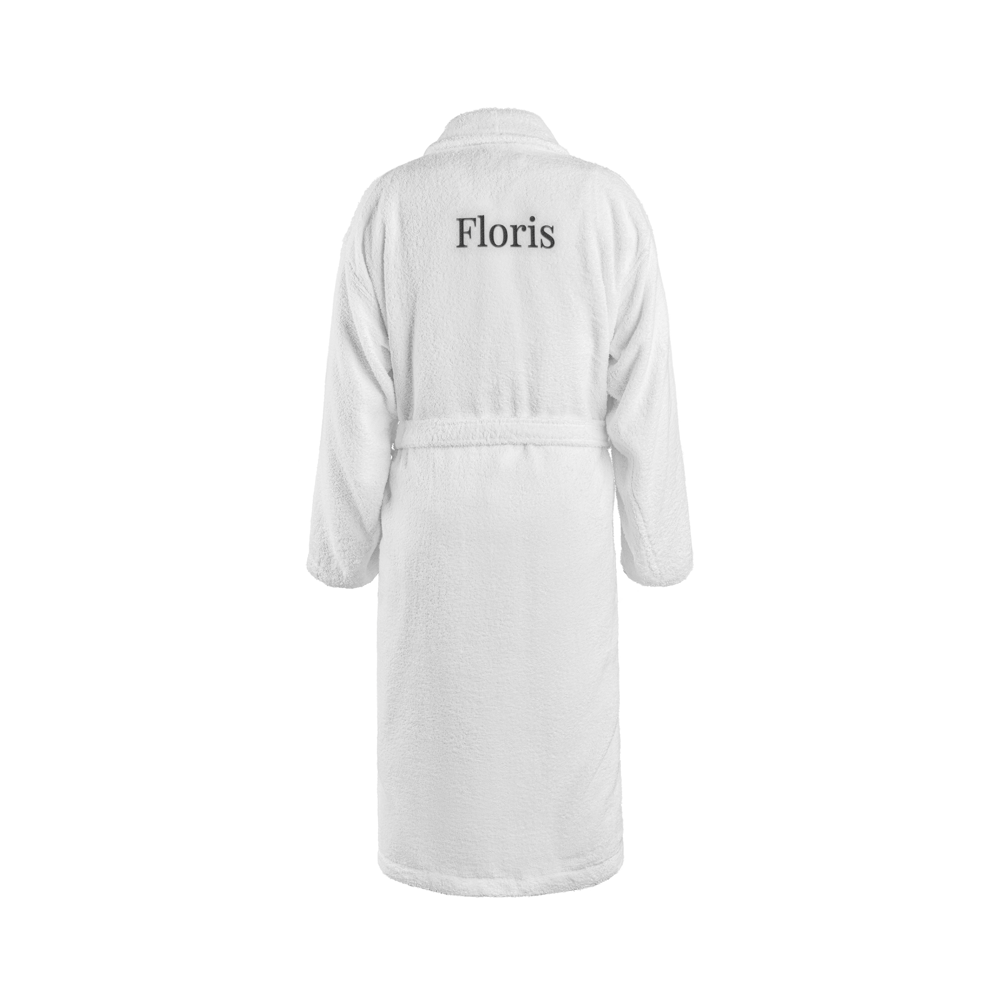 Heren badjas borduren - Wit - S/M