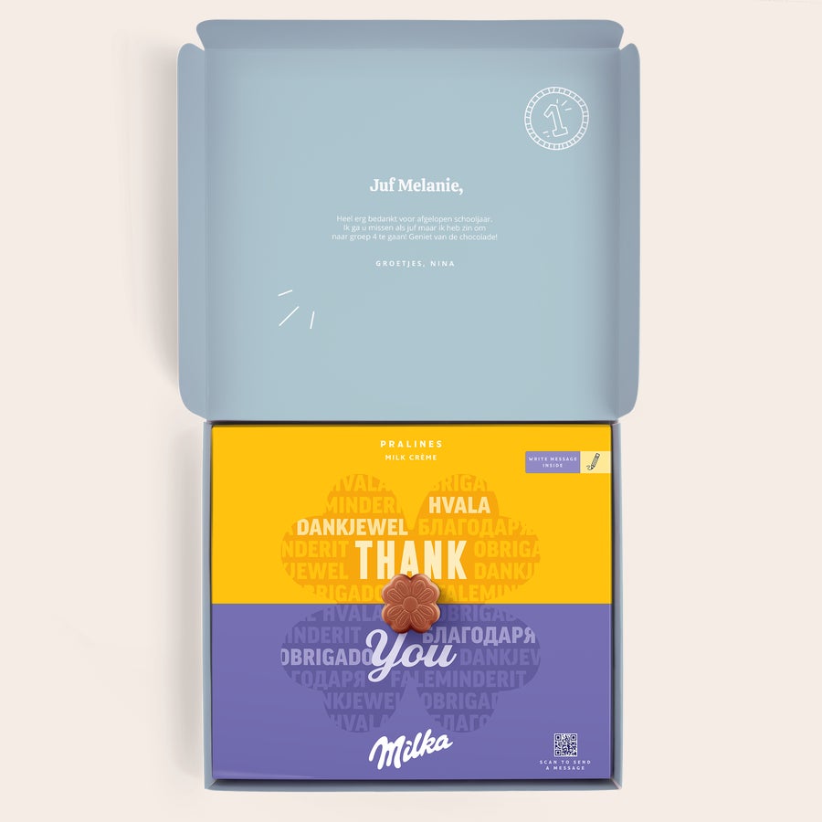 Milka Pralines Juf/Meester Milka Pralines Juf/Meester