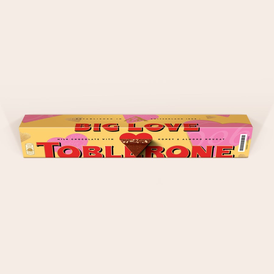 Toblerone personalizado - Amor Barra de chocolate Toblerone de 340g com embalagem personalizada impressa com o nome e foto do cliente