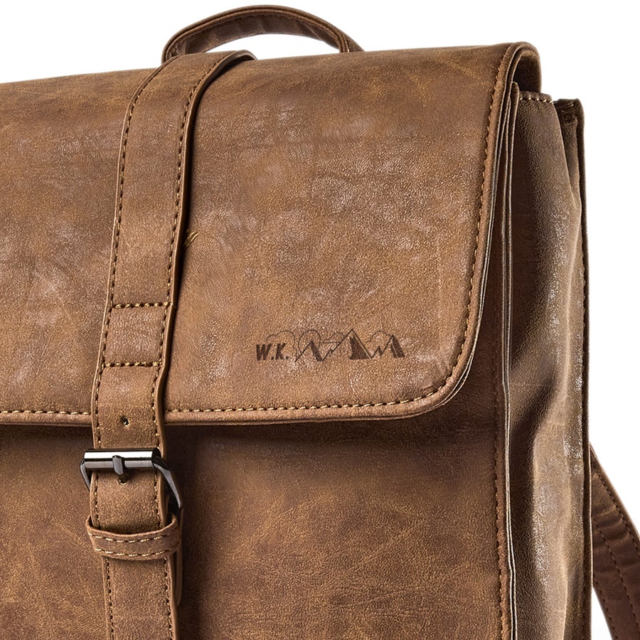 Personalised PU leather backpack