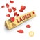 Love-themed Toblerone bar with name and photo
