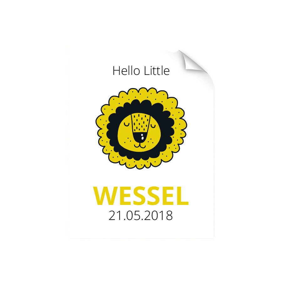 Geboorteposter - 30 x 40 cm