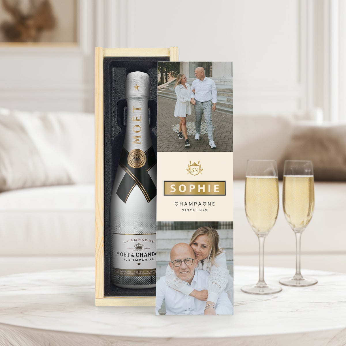 Szampan w skrzynce z nadrukiem - Moët & Chandon Ice Imperial