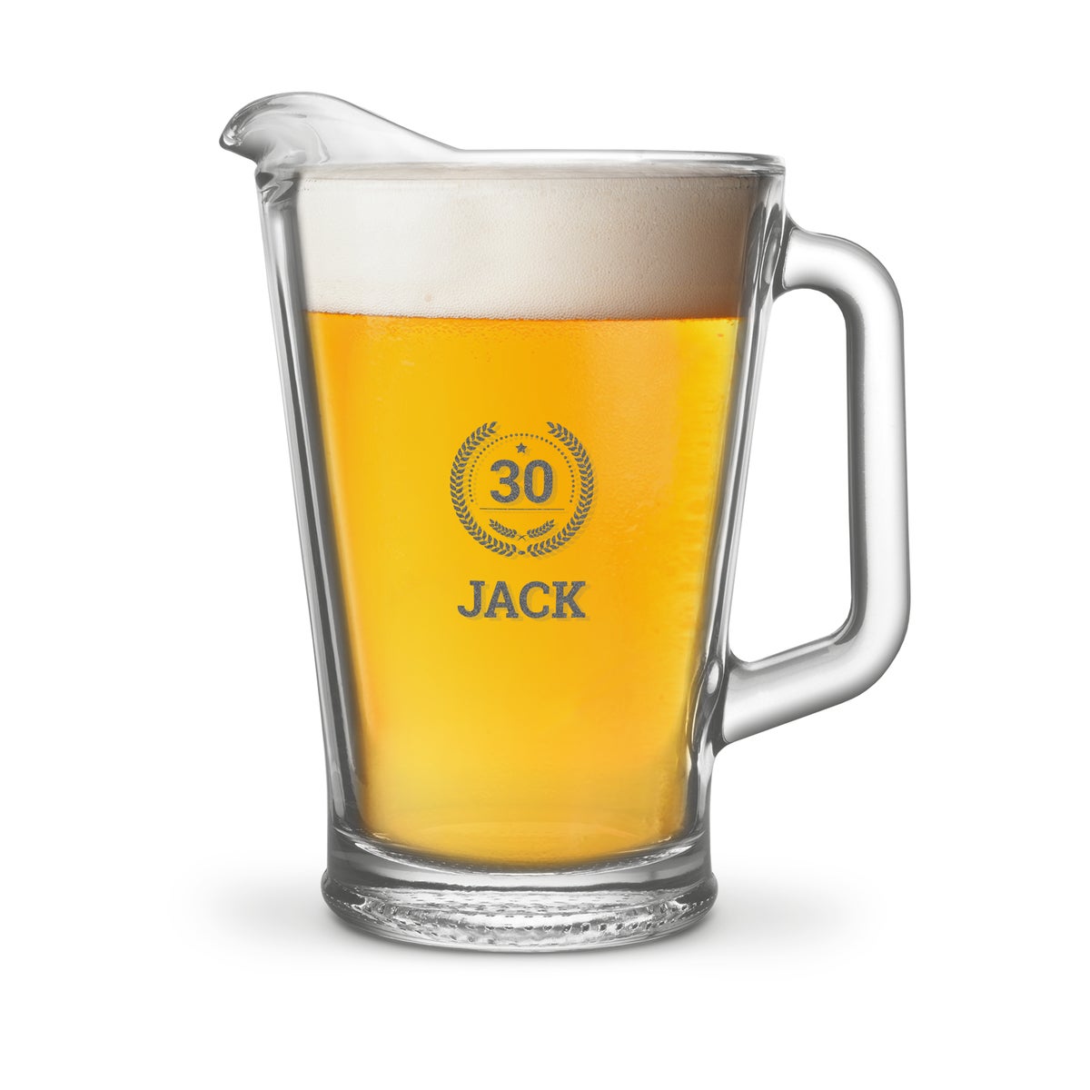 Kaiverrettu lasikannu