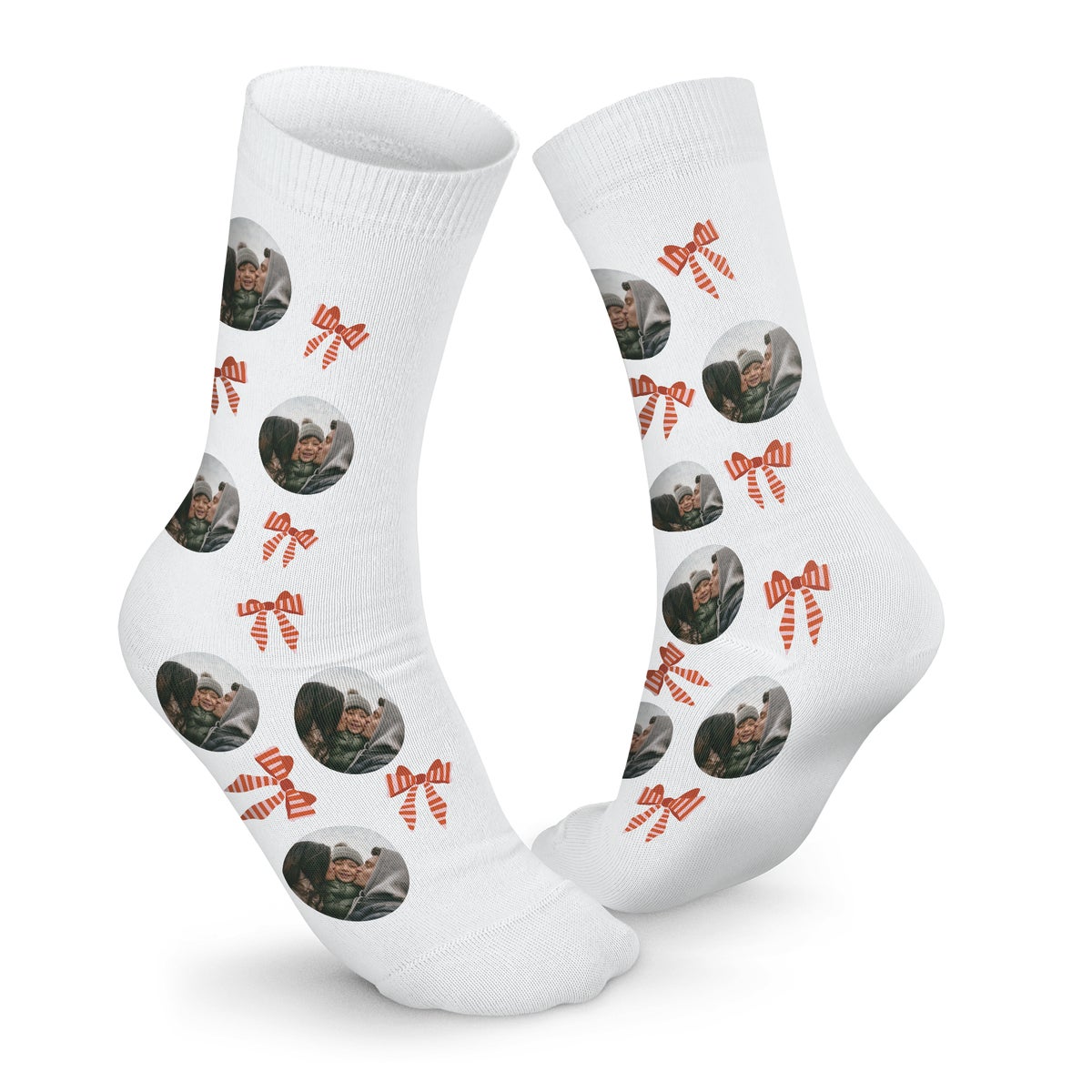 Personalizowane skarpetki �wi�teczne - bia�e - 39-42