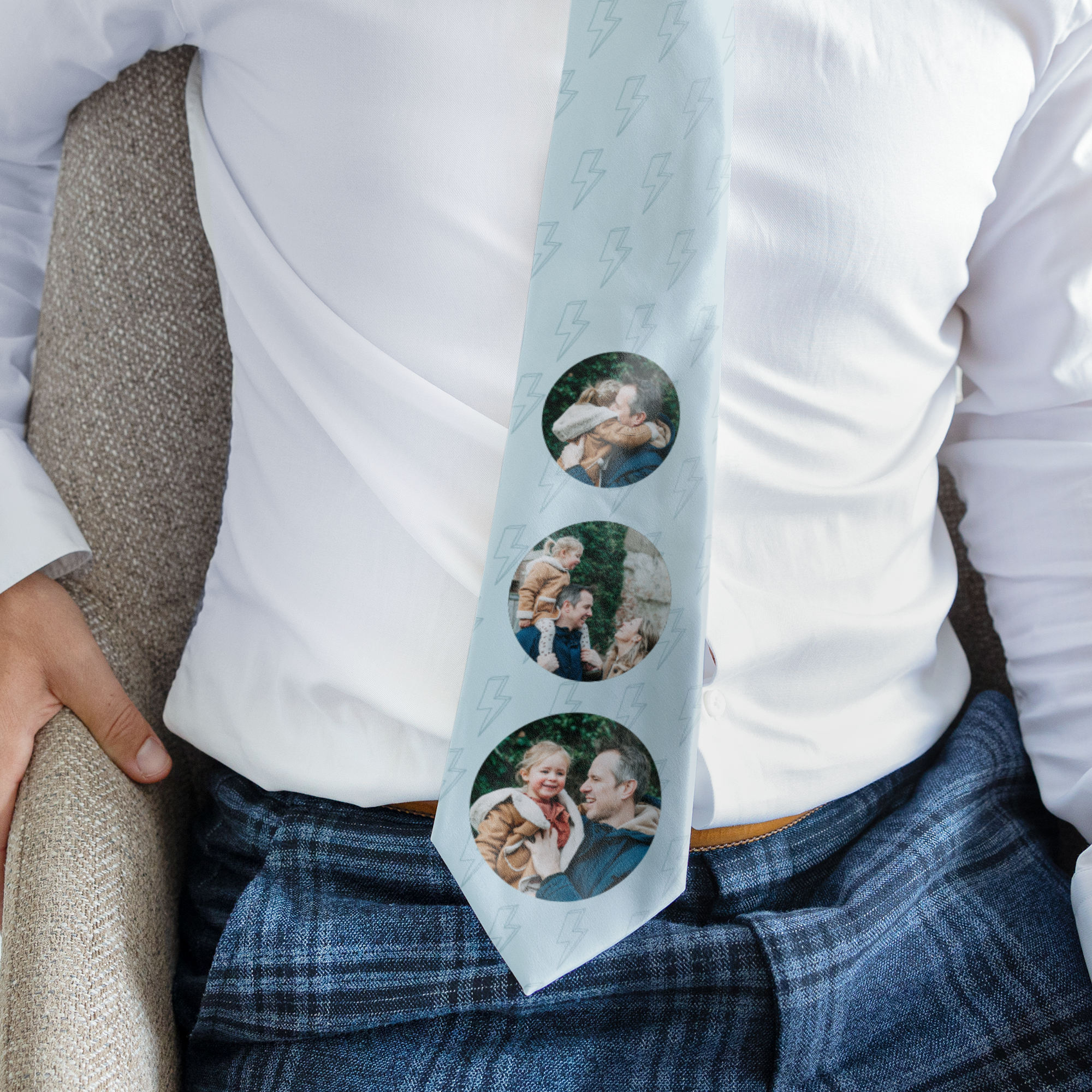Personaliseret slips - Hvid