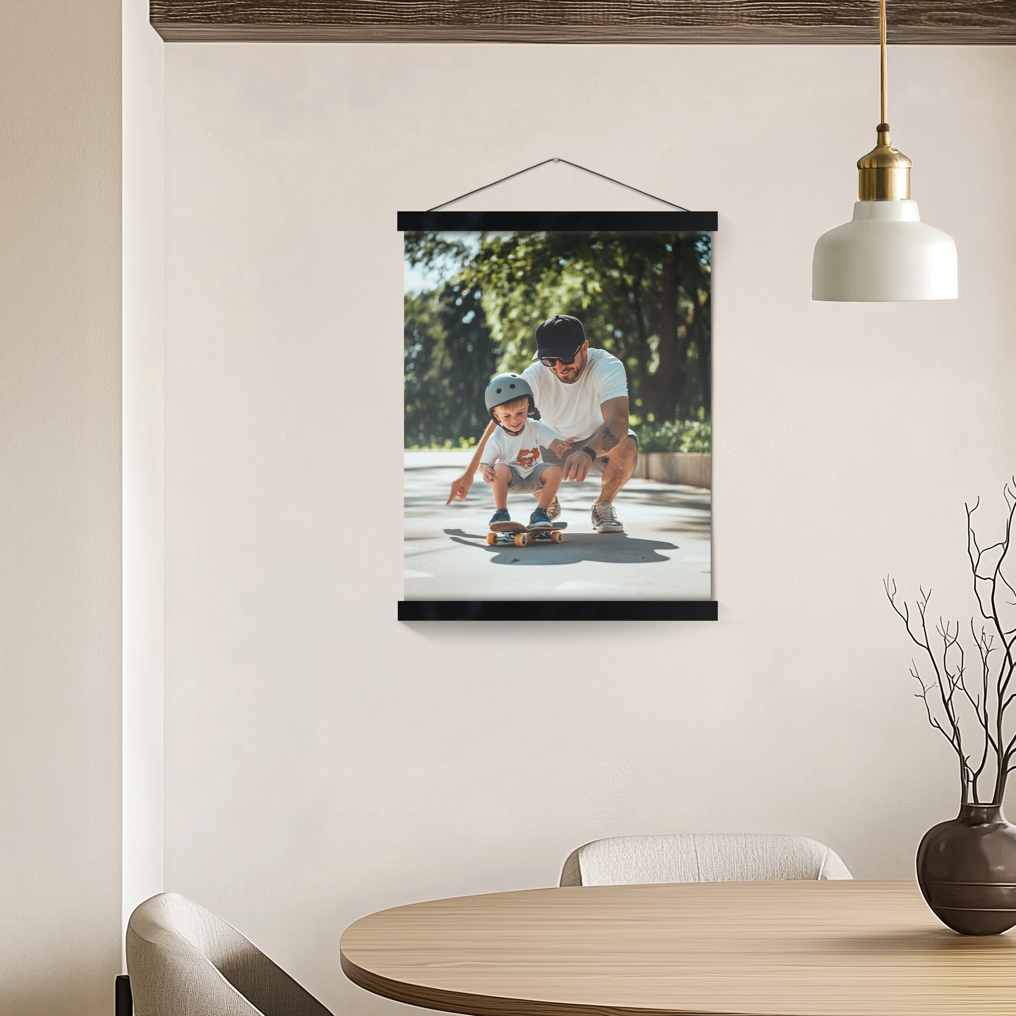 Póster personalizado com suporte