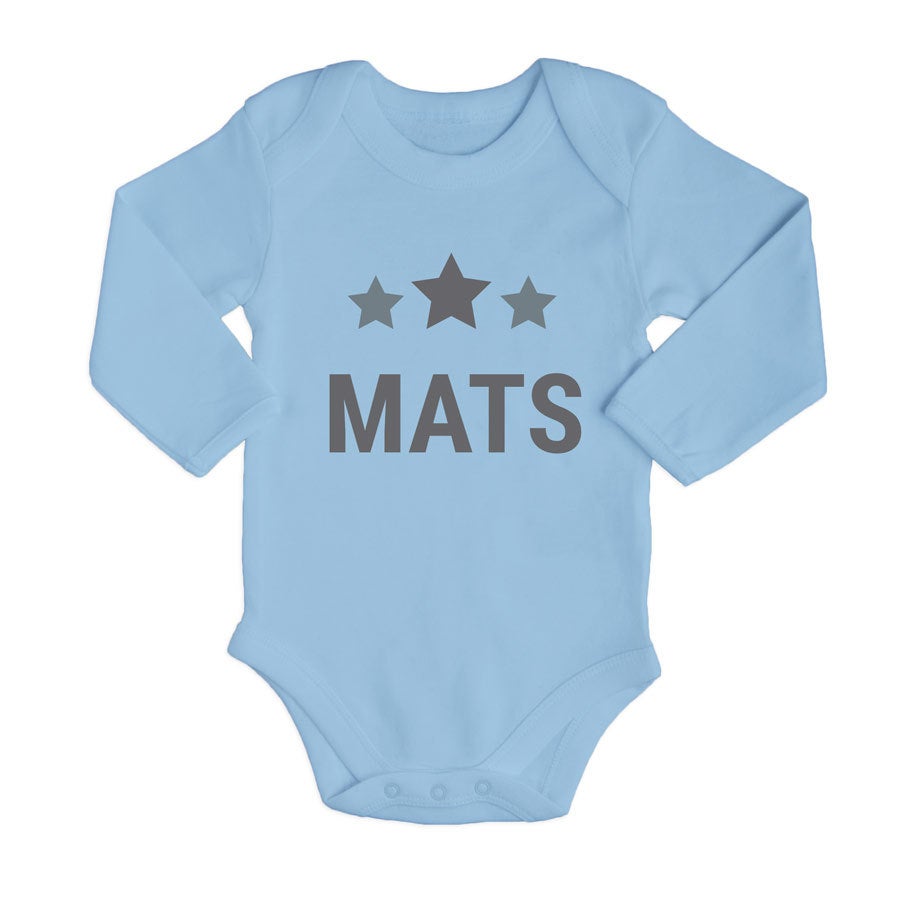 Babybody - Langarm - Babyblau - 62/68