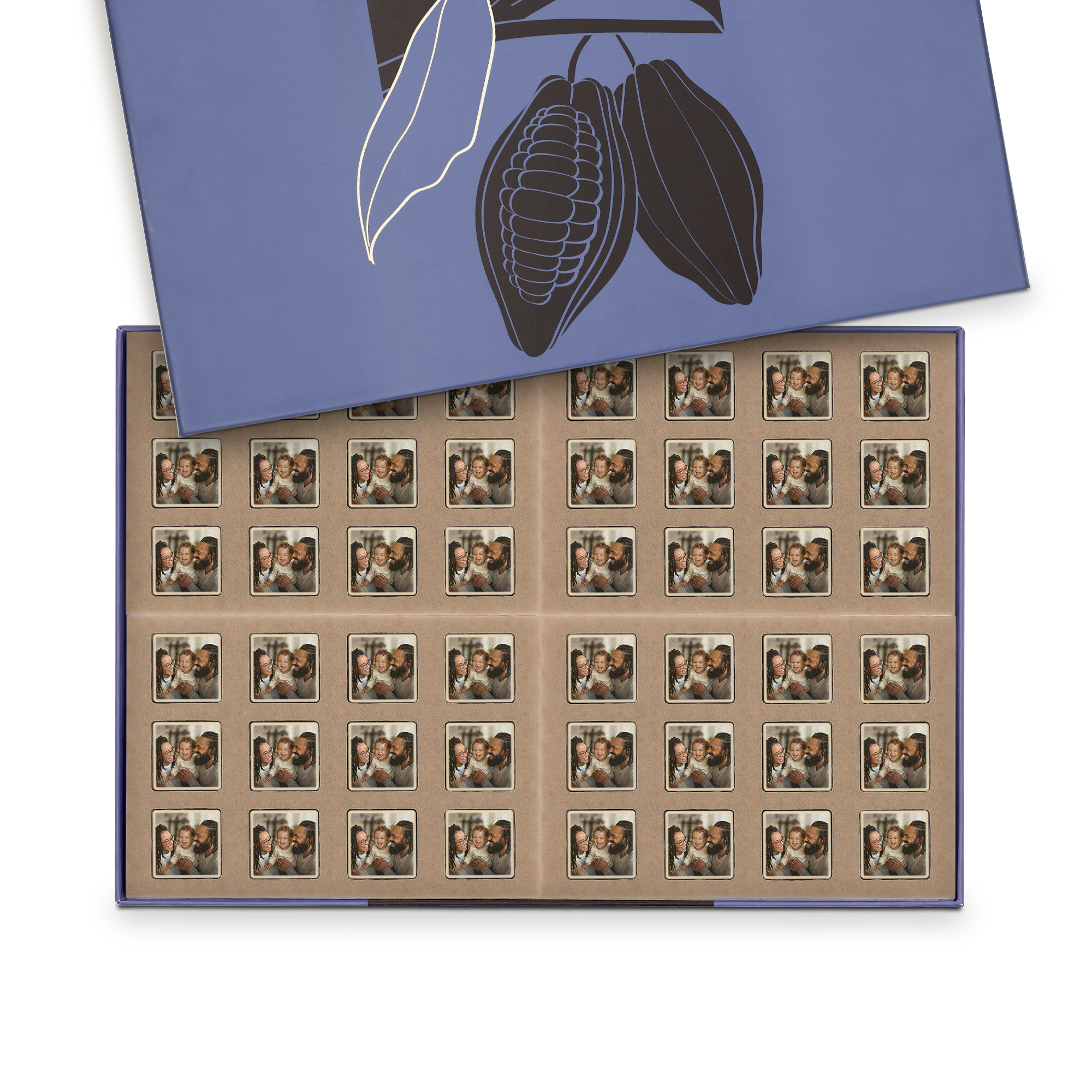 Chokolade med billede - Firkantet