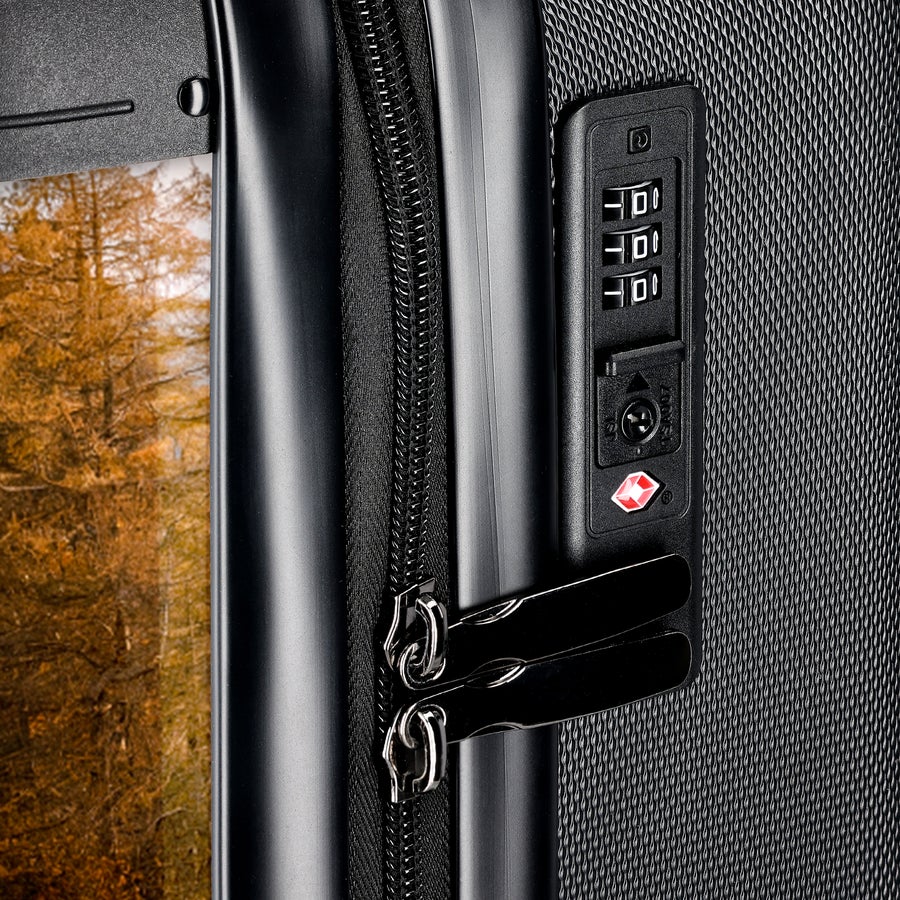 Personalised photo suitcase - Cabin size Personalised photo suitcase - Cabin size with an autumn tree photo and combination lock