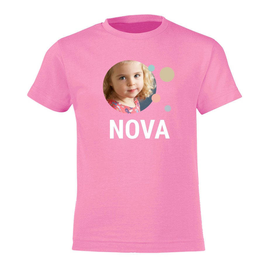 T-shirt voor kinderen bedrukken - Roze - 10 jaar