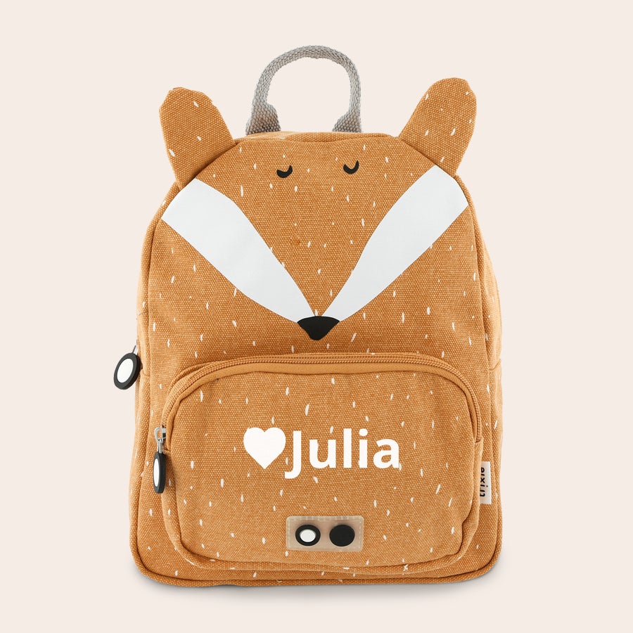 Sac à dos personnalisé pour enfants - Trixie Sac à dos personnalisé pour enfant motif renard avec prénom Julia imprimé