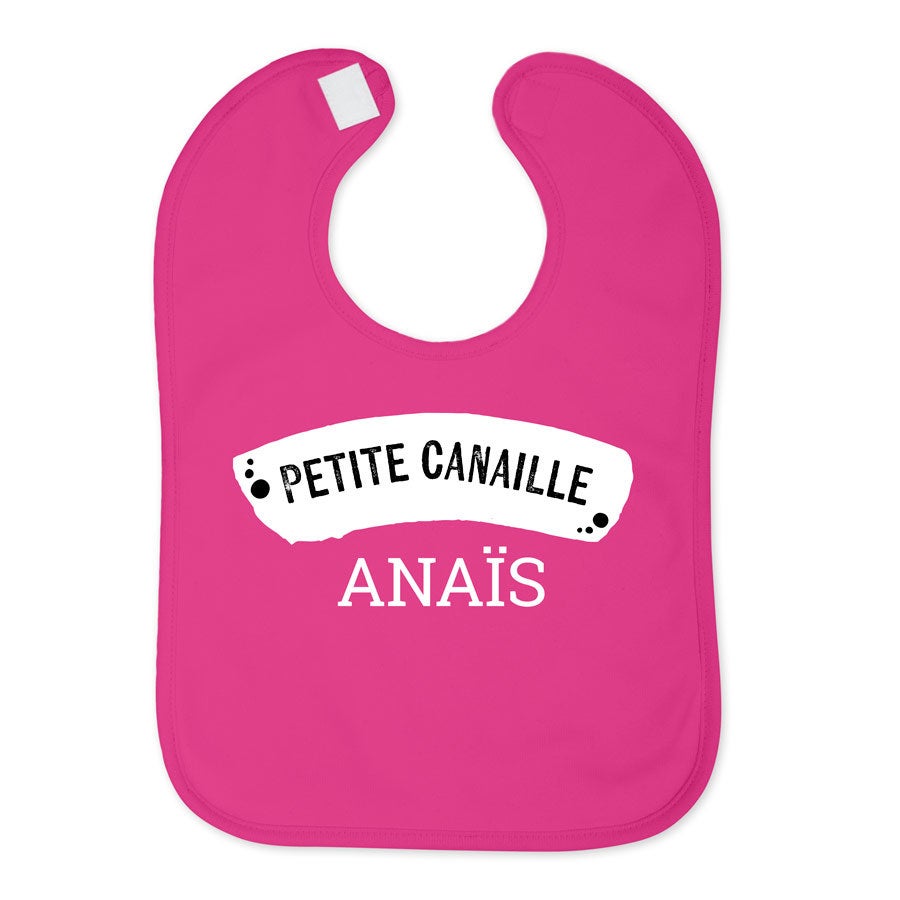 Bavoir personnalisé - Fuchsia 