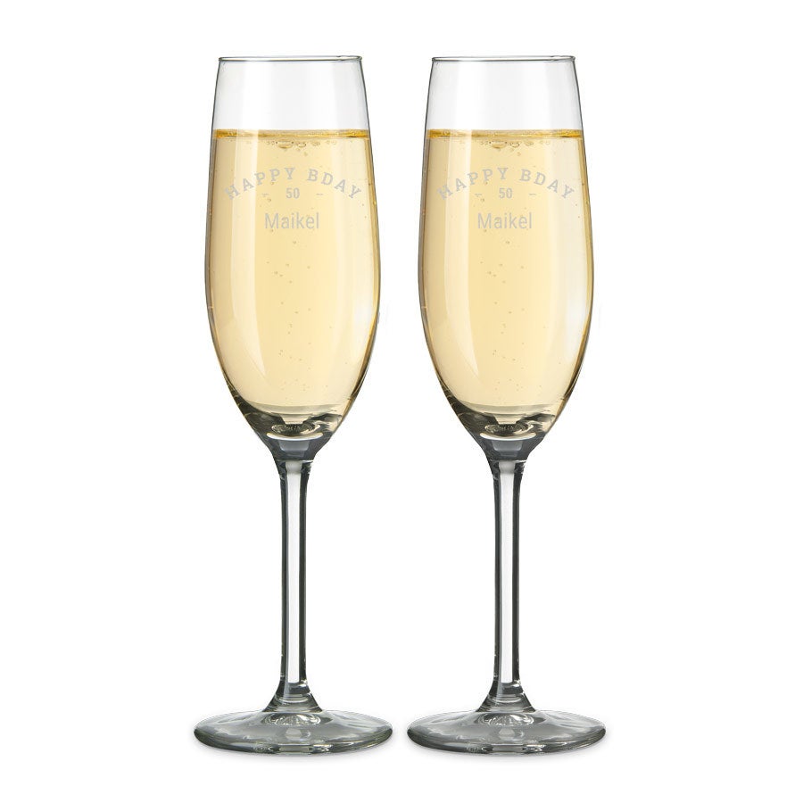 Personalised Champagne Glasses - 2 pcs