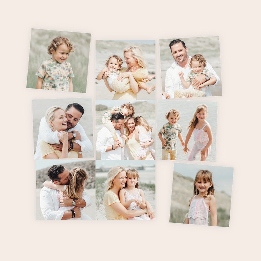 Foaie de magneți Colecție de magneți personalizați cu fotografii imprimate ale unei familii fericite, Surprinde-i cu magneți personalizați cu designul tău!