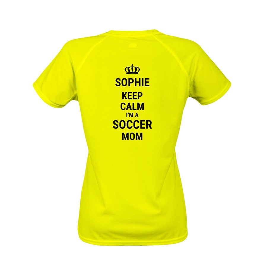 Personalised sports t-shirt - Women - Yellow - S