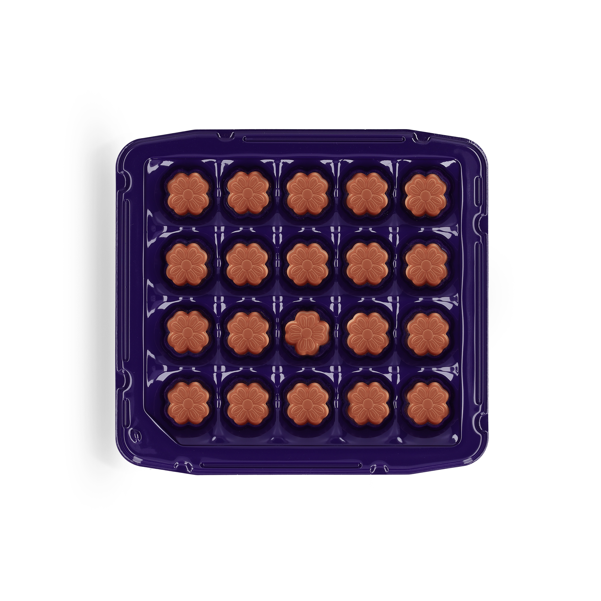 Coffret Milka personnalisé, 20 chocolats en forme de fleur, pour dire merci avec un message unique