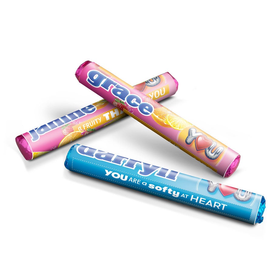 Cutie cadou Mentos cu role personalizate