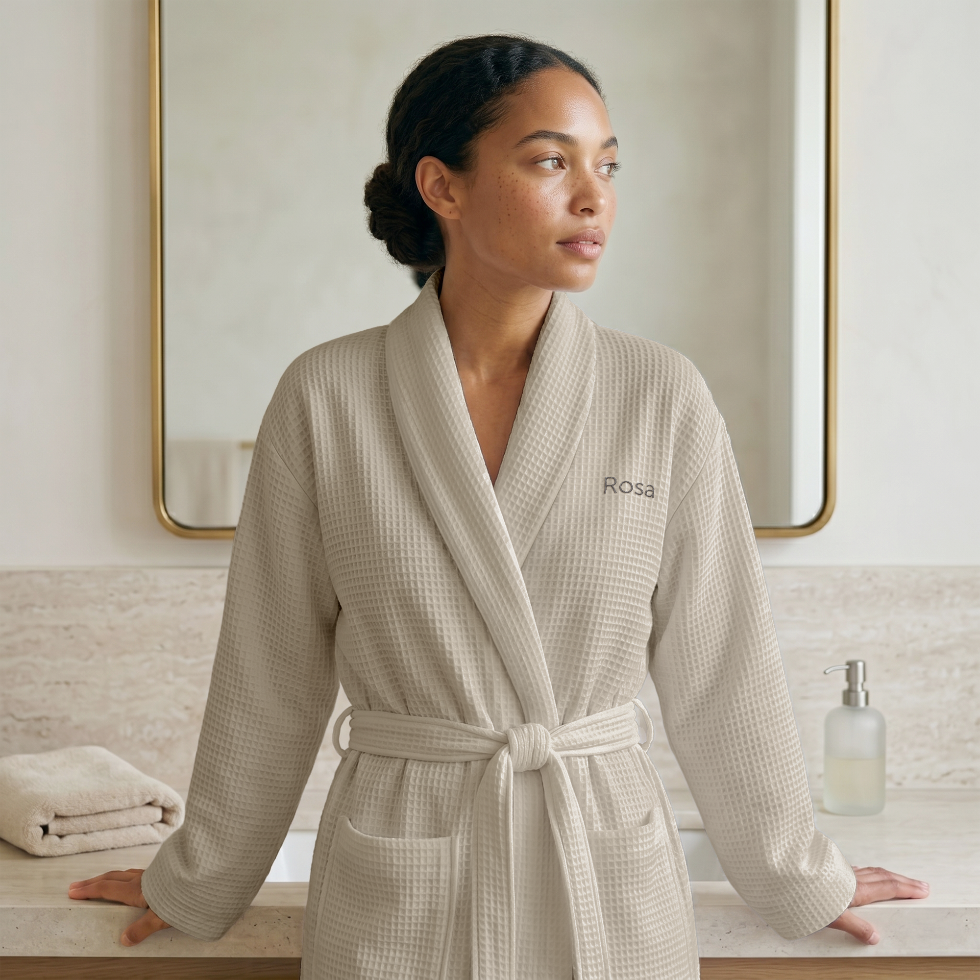 Personalised Waffle Robe for Women