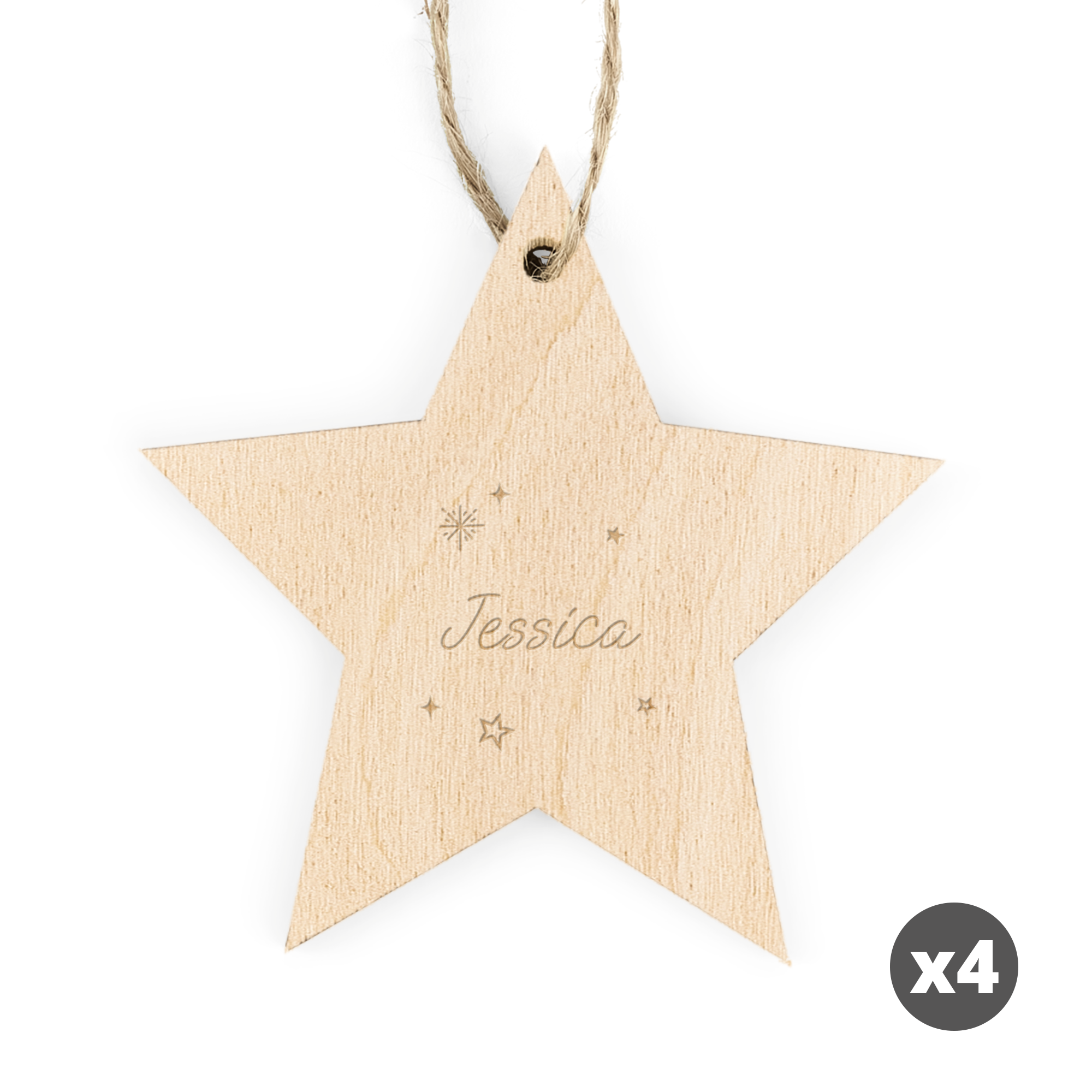 Personalisierter Weihnachtsschmuck Holz