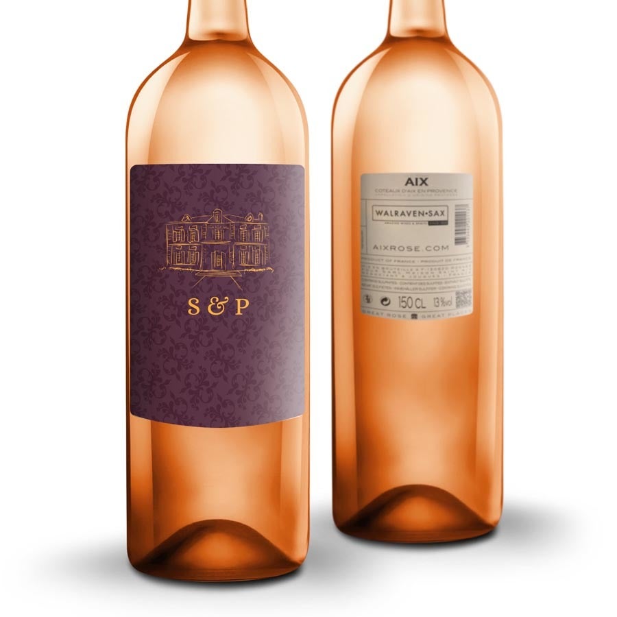 Magnum Rosévin (150 cl) med personlig etikette og trækasse - AIX Rosé