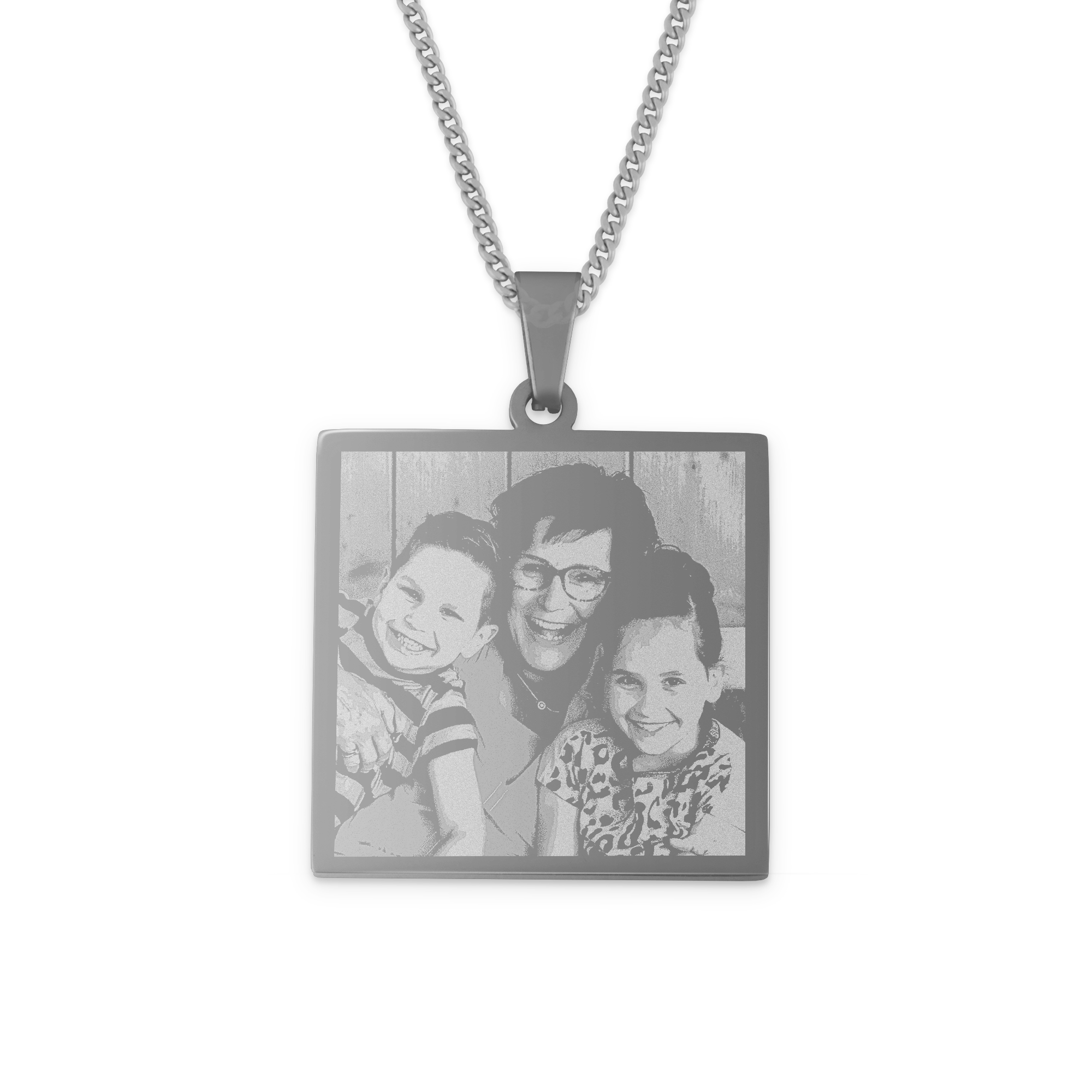 Collier pendentif carré