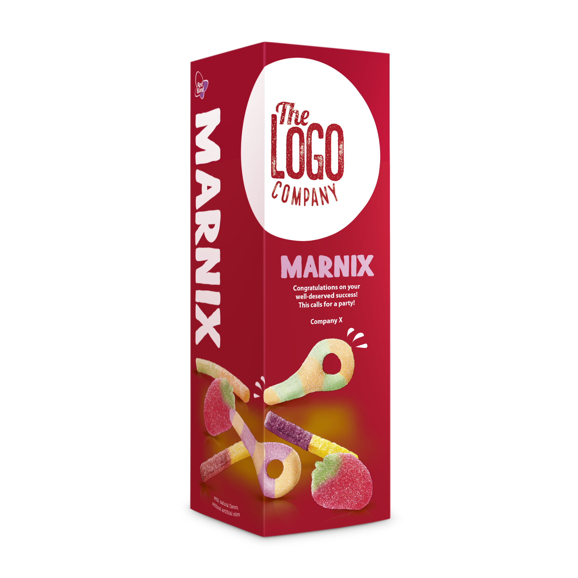 Red Band Magical party mix cukríky v personalizovanom darčekovom balení