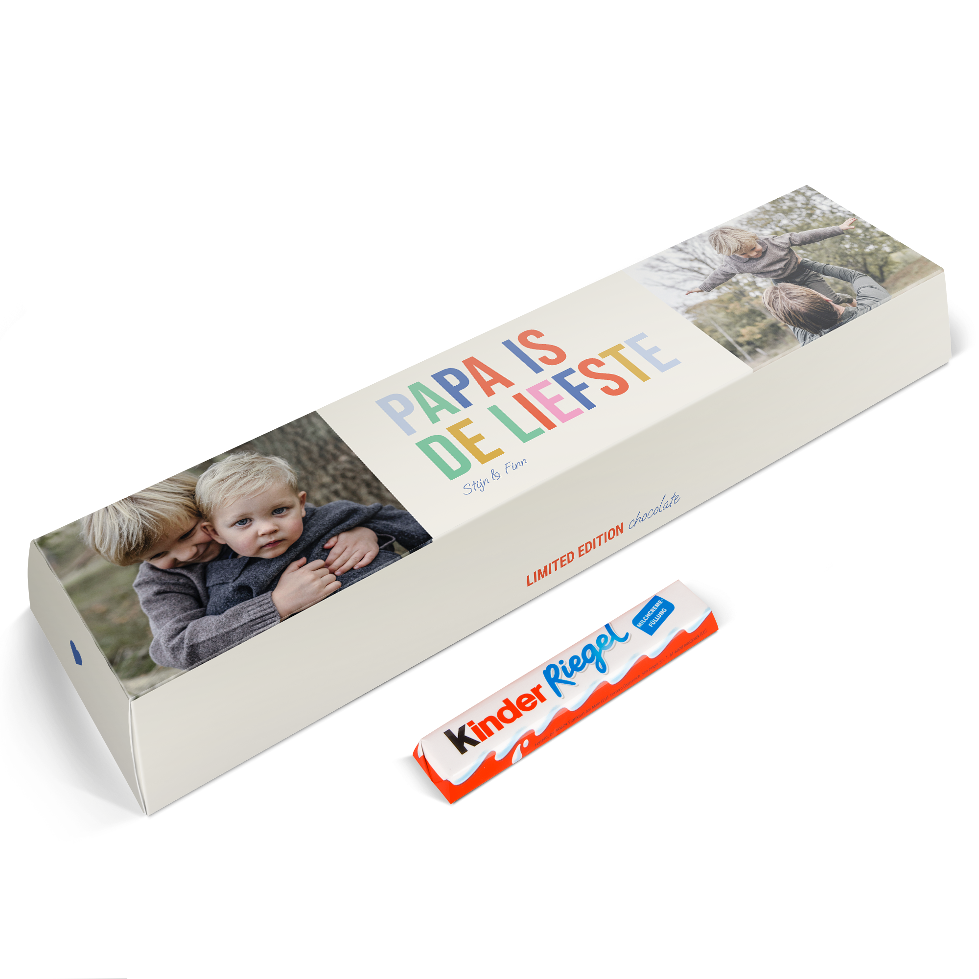 Mega kinder reep met naam