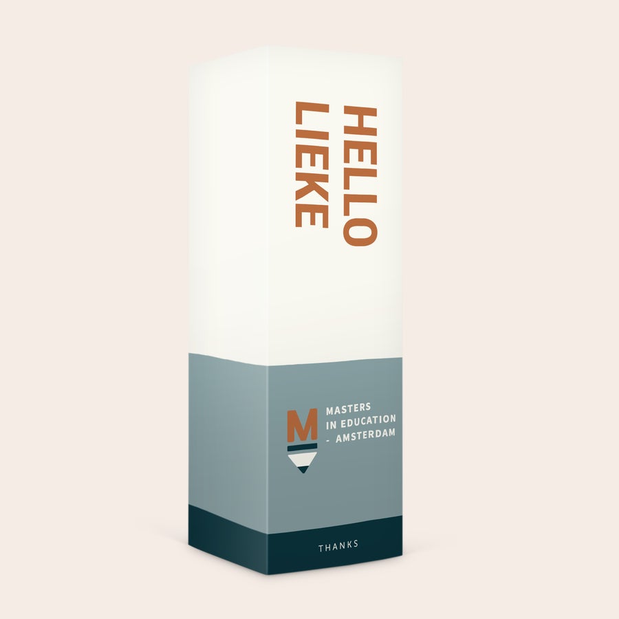 Caixa de oferta personalizada para rebuçados Red Band Caixa de presente de doces personalizada com texto "Hello Lieke" impressa na parte superior