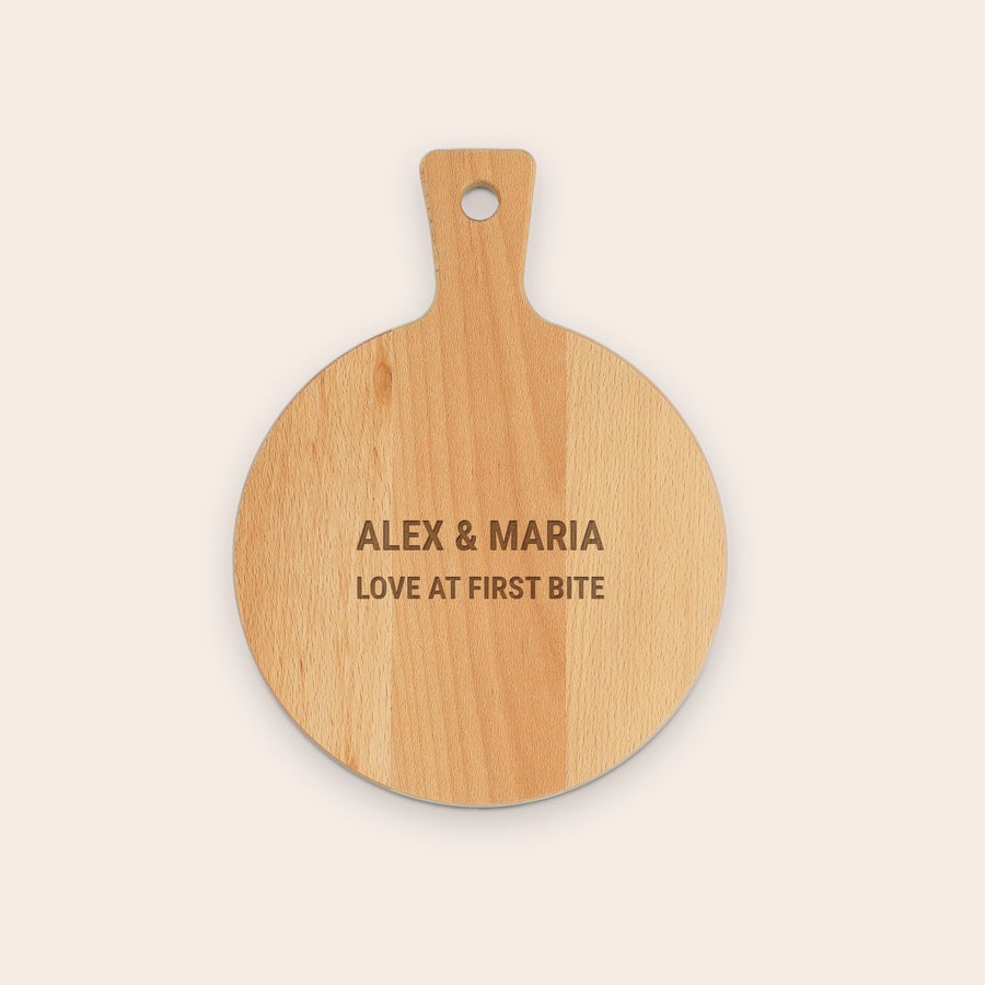Engraved wooden serving platter Engraved wooden serving platter