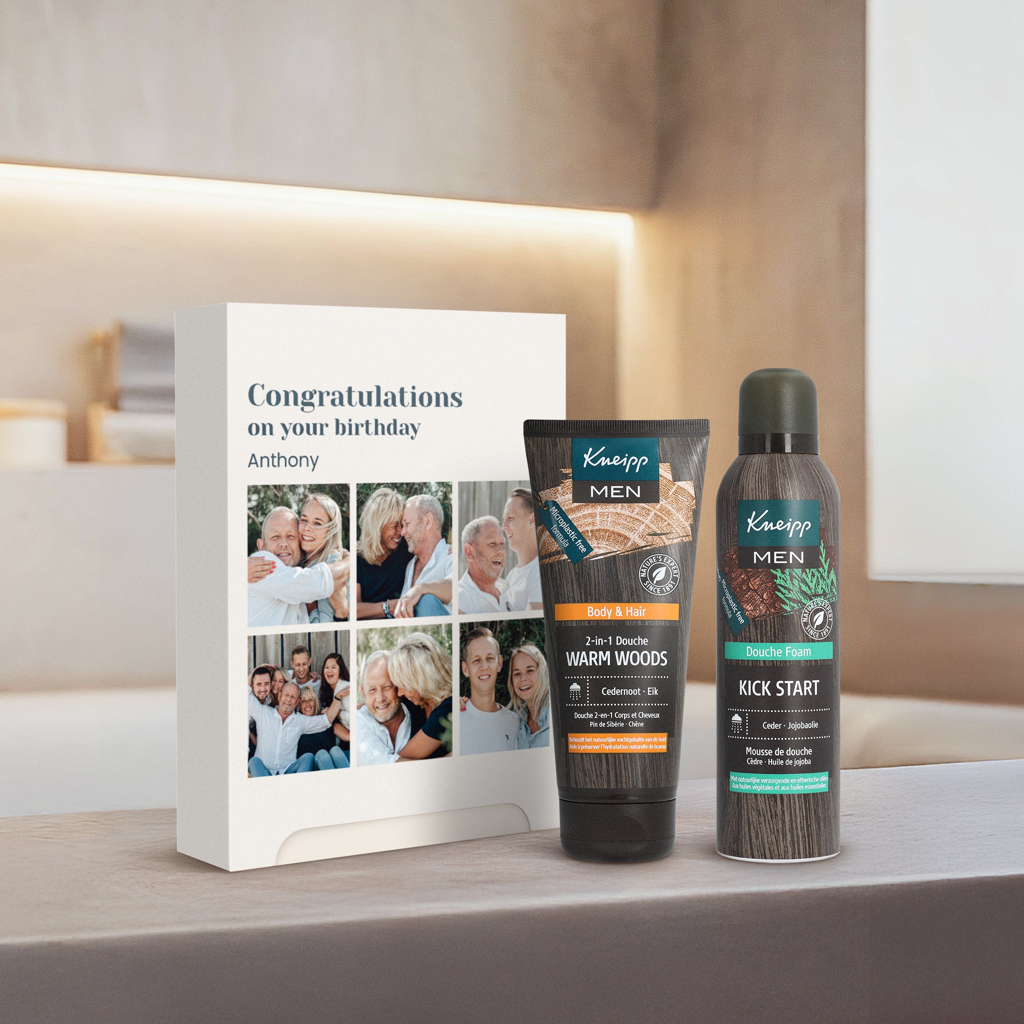Personalizowany zestaw upominkowy Kneipp Men Wellness - Twój projekt