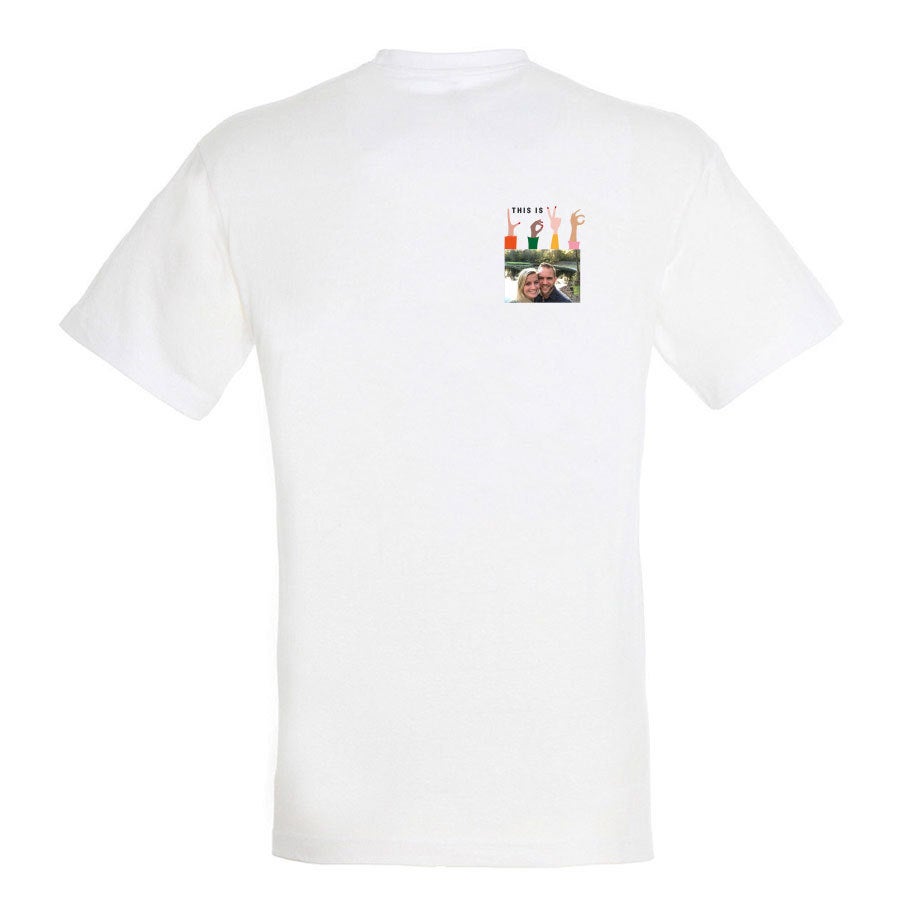 T-shirt voor mannen bedrukken Wit S