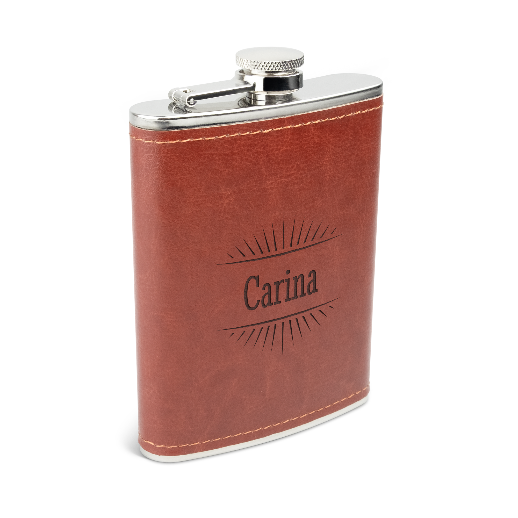 Garrafa de bolso gravada