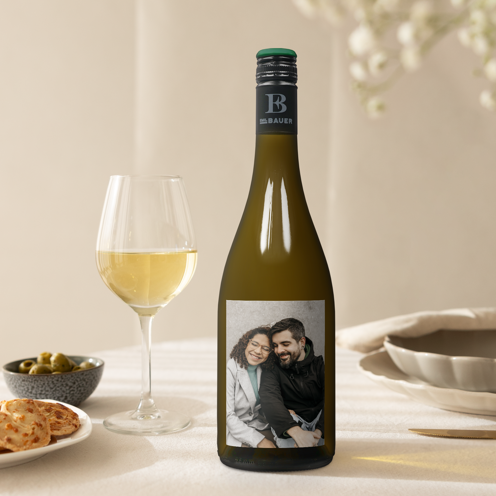 Wine with personalised label - Emil Bauer Burgunder