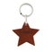 Személyre szabott bőr kulcstartó - Star (Brown)